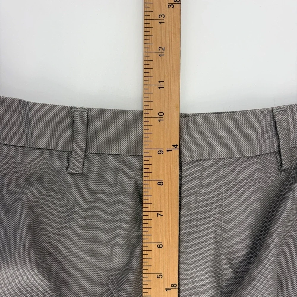 Banana Republic Mens Gray NonIron Tailored Slim Fit Dress Pants 32x34 Fits 32x33